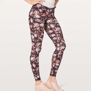 Lululemon Wunder Under Hi-Rise Tight Nulux Size 6 Floral Print Peony Leggings